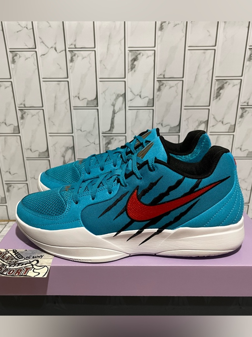 New Nike Ja 2 Scratch Basketball Shoes Teal Red Black Mens Size 10 Kobe LeBron